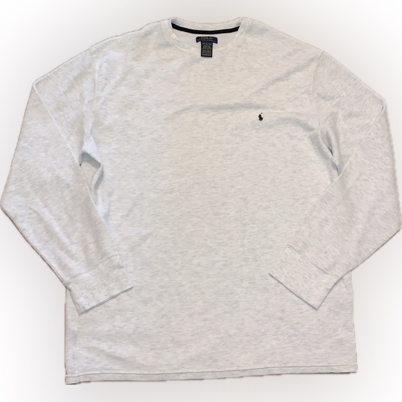 Polo Ralph Lauren Waffle Knit Thermal Oatmeal Cream Gray  Long Sleeve Shirt 3XL - Picture 2 of 6